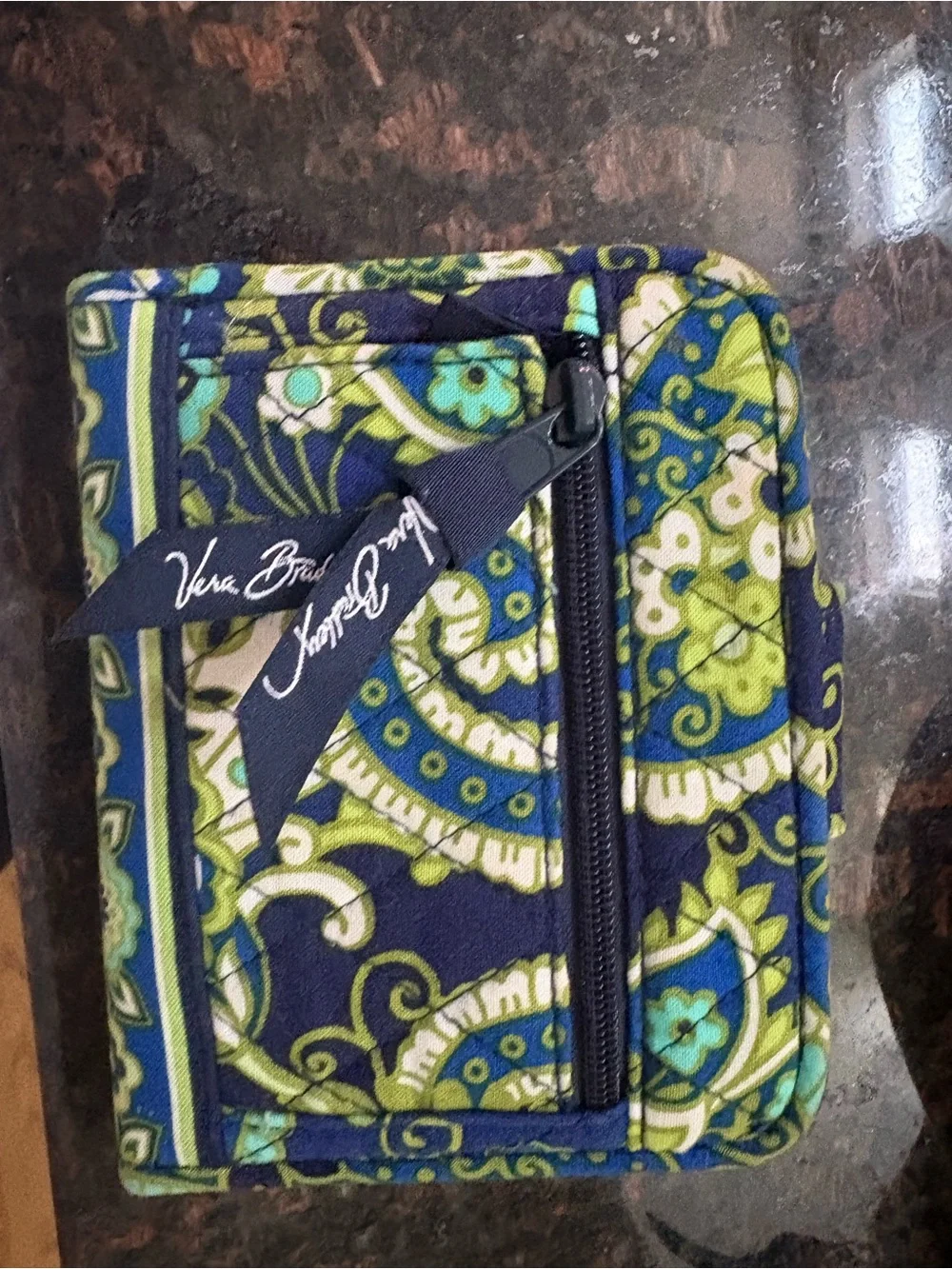 Vera Bradley Quilted  Wallet Bermuda Blue - Picture 3 of 3
